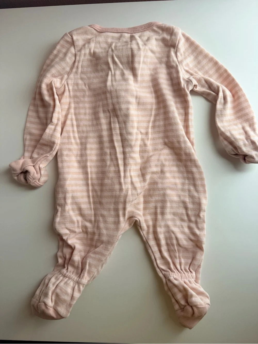 Cloud Island Newborn Pink Striped Footed Sleeper | Soft Cotton Zip Pajamas